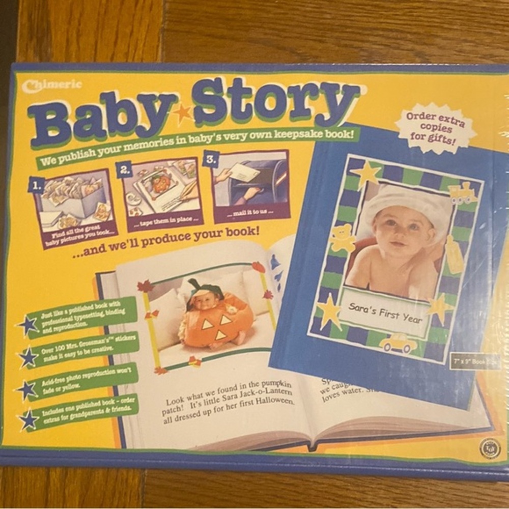 Chimeric Baby Story Keepsake Book - 7"x9" Blue